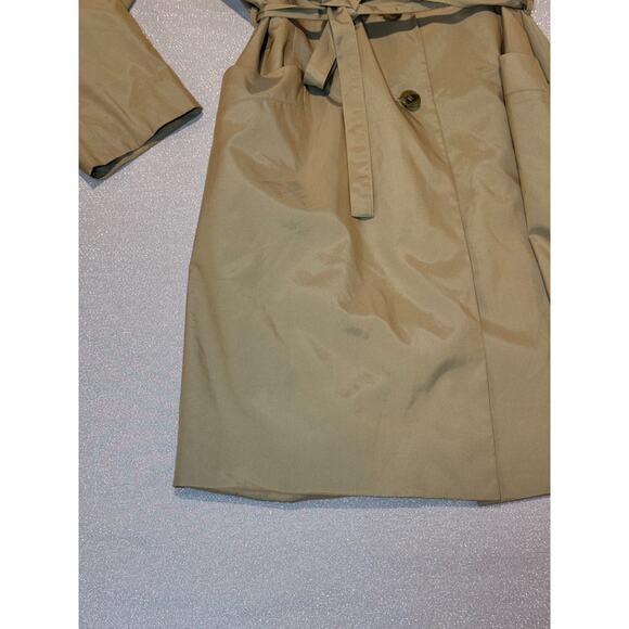 ALFANI Trench Coat Silky Tan Lined Polyester/Nylon - Size XL - Picture 4 of 8